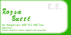 rozsa buttl business card